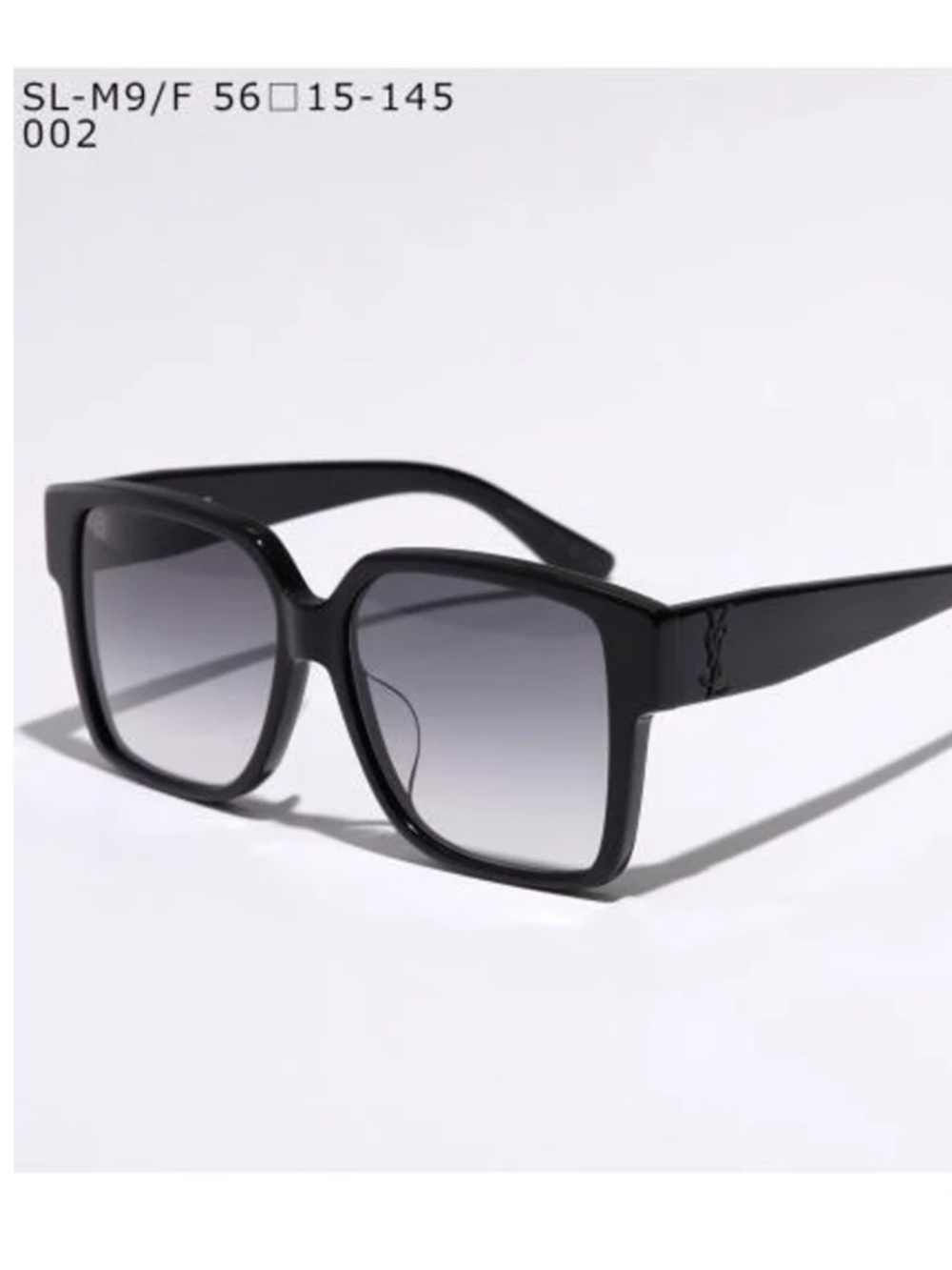 Saint Laurent SL M9/F 002 Shiny Black/Grey Gradient 56-15-145 Sunglasses - Picture 3 of 8
